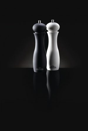 Black and White Salt and Pepper Grinders