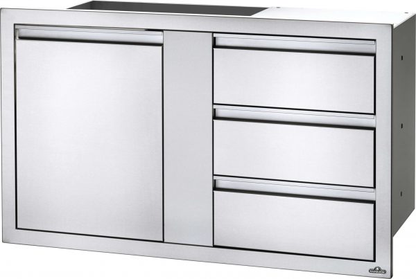 42" X 24" Large Single Door & Triple Drawer
